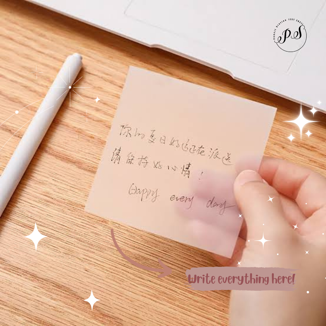 50 Sheets Transparent Sticky Note