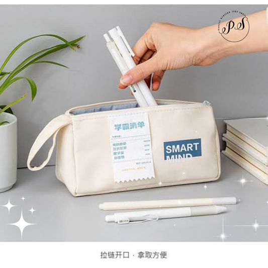 Canvas Pencil Case Smart Mind