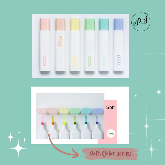 Mini block Highlighter Set 6 pcs/box